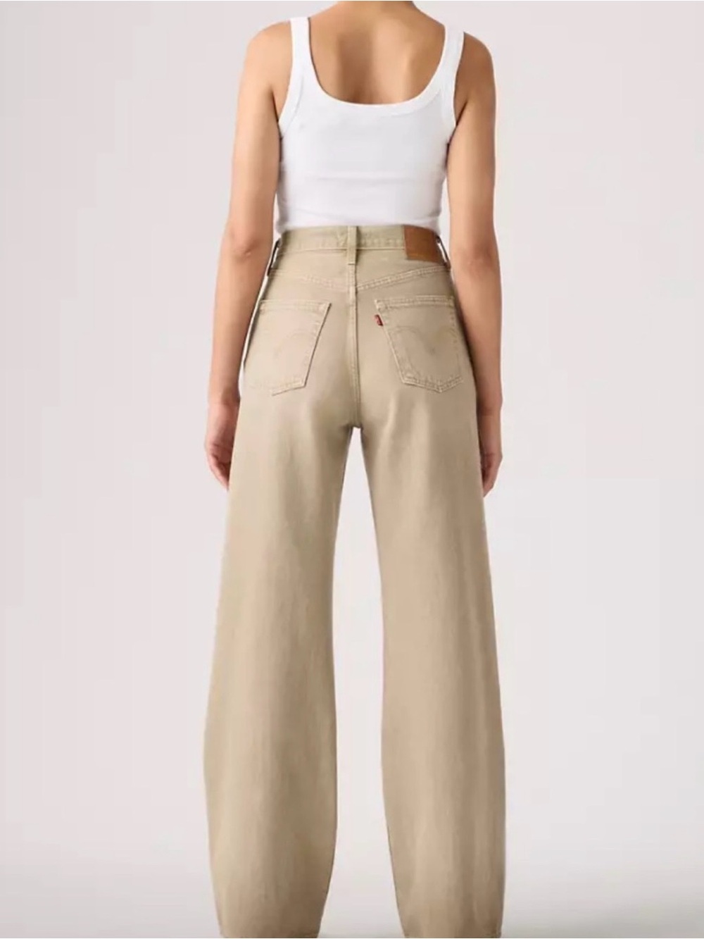 Women’s Levi’s High-Rise Wide-Leg Jeans in Beige, size 25